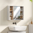 Wall mirror cabinet with side shelves – image 7