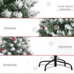 6ft pencil tree with berries and pine cones – image 7