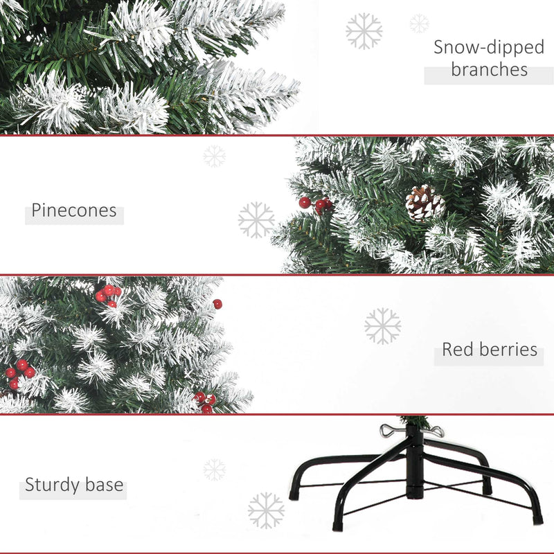 6ft pencil tree with berries and pine cones – image 7