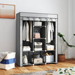 125 cm light grey fabric wardrobe – image 10