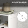 White bathroom storage unit with drawers – image 7
