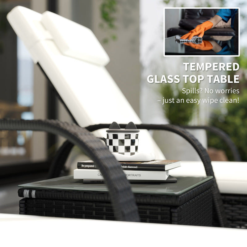 Rattan sun lounger set of 2 – image 10