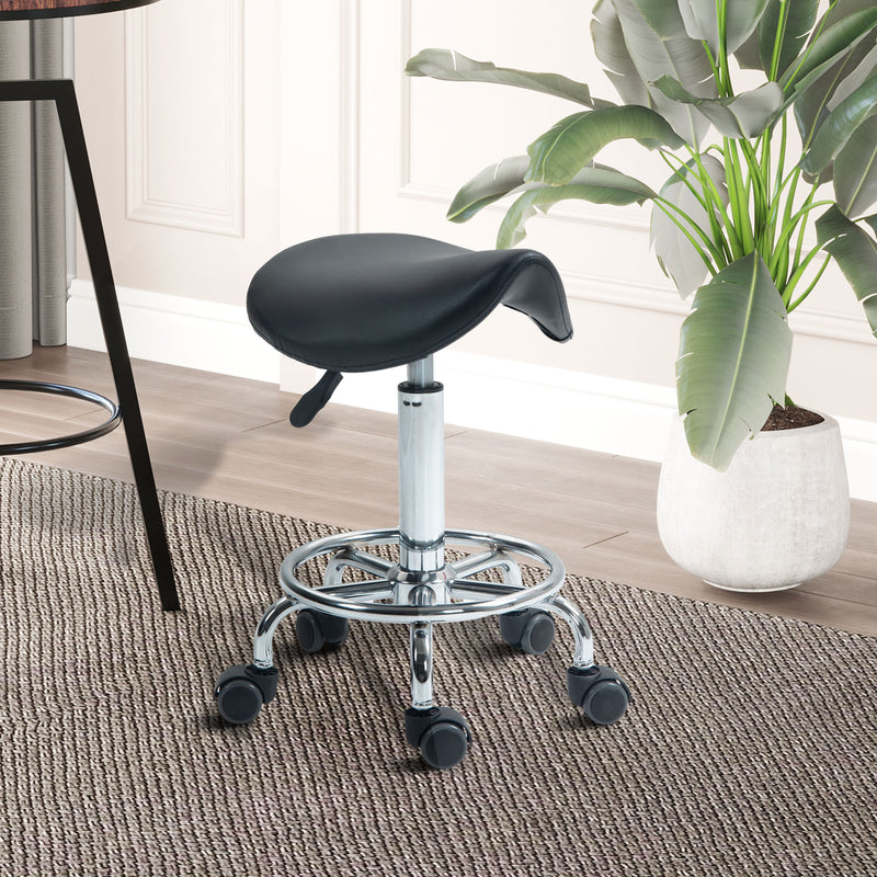 Black salon saddle stool – image 10
