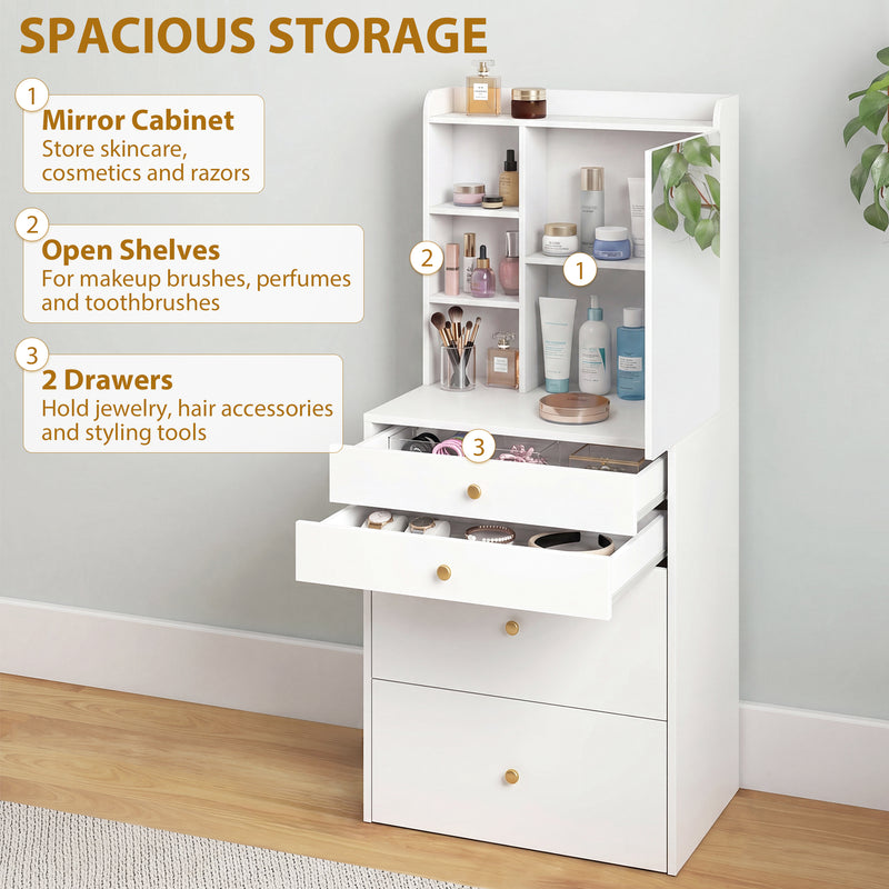 Compact dressing table with stool – image 5