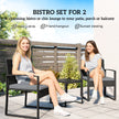 3-piece rattan bistro set – image 4