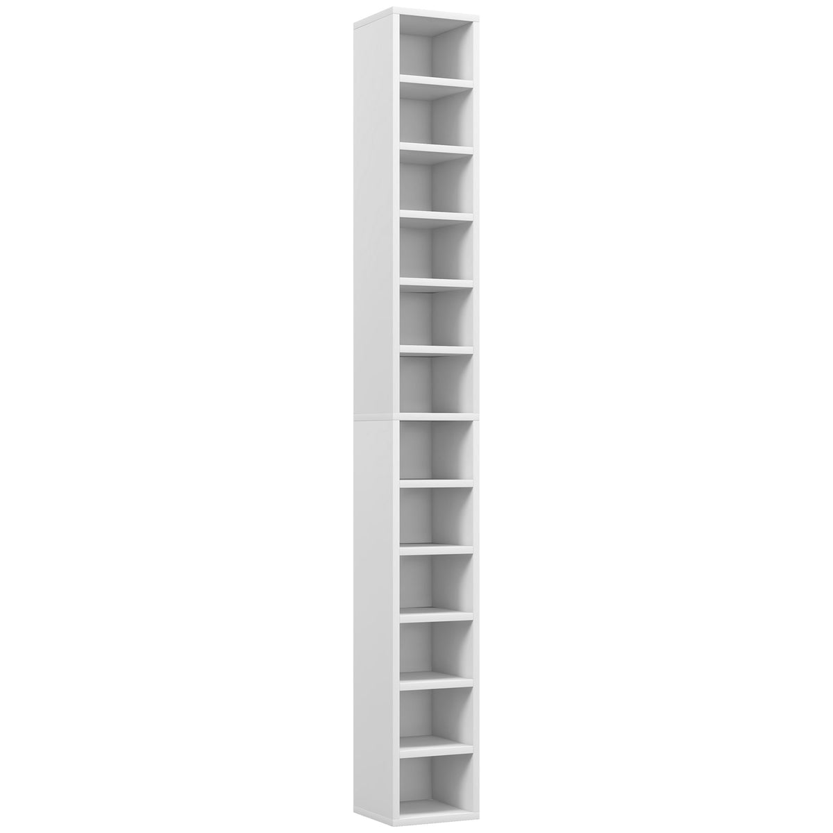 204-CD Tall Narrow Media Storage Tower – White