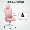 Vinsetto Multi-Adjustable Office Chair, with Lumbar Support, Headrest and Mesh Back - Pink – view 4