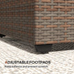 Brown rattan coffee table – image 7
