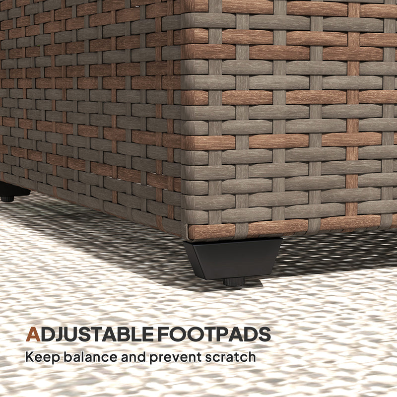 Brown rattan coffee table – image 7