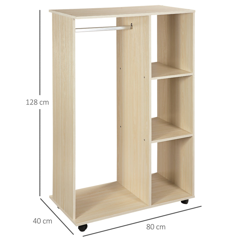 Maple open wardrobe on wheels – image 3