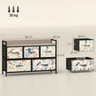 Wide 5-drawer fabric chest of drawers – image 3