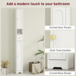 Slim 185 cm arched door cabinet – image 6