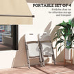 Outsunny Set of Four Foldable Outdoor Chairs - White – view 4