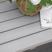 Grey wagon wheel arm bench – image 8