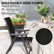 Folding mesh garden chairs, black – image 4