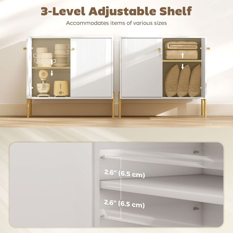 Fluted sideboard cabinet – image 4