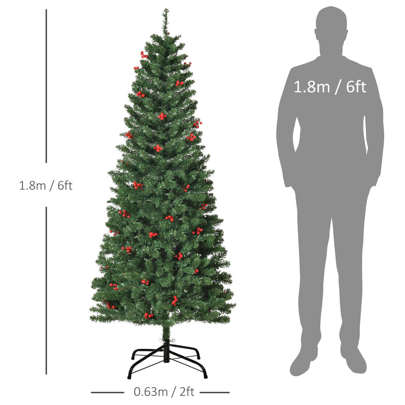 6ft pre-lit pencil Christmas tree – image 3