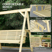 Wooden 3-seater swing bench – image 7