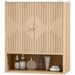 Bathroom wall cabinet in oak & white – image 10