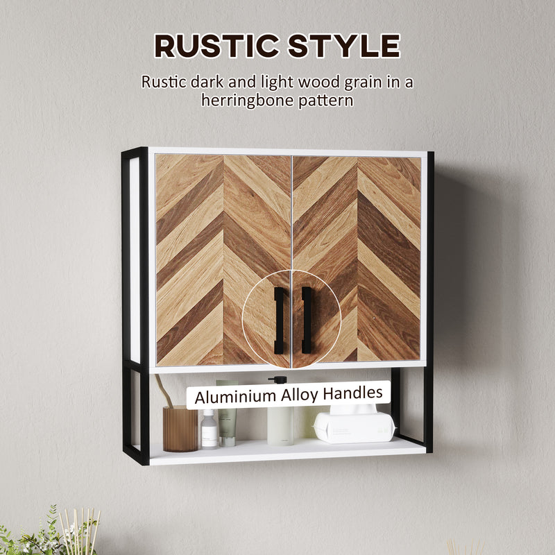 Herringbone wall bathroom cabinet – image 7