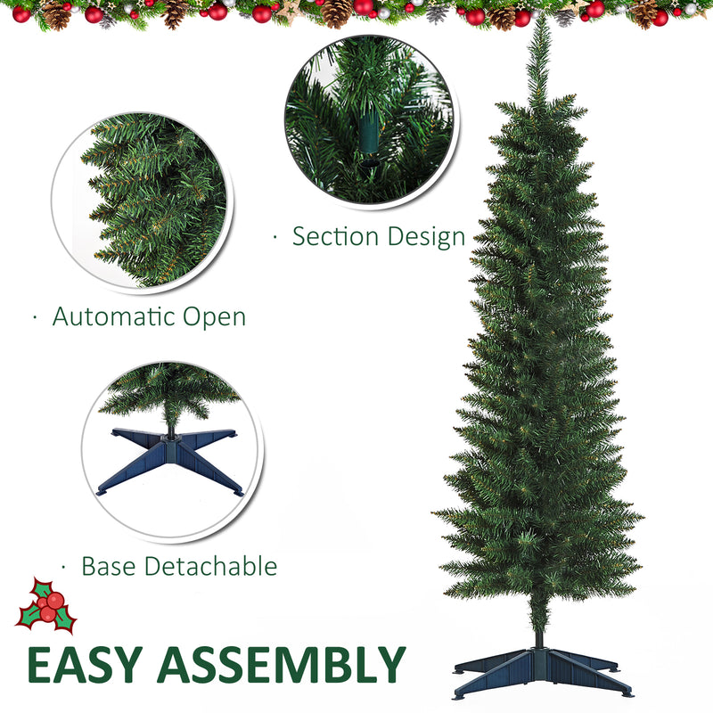 5ft green pencil slim Christmas tree – image 5