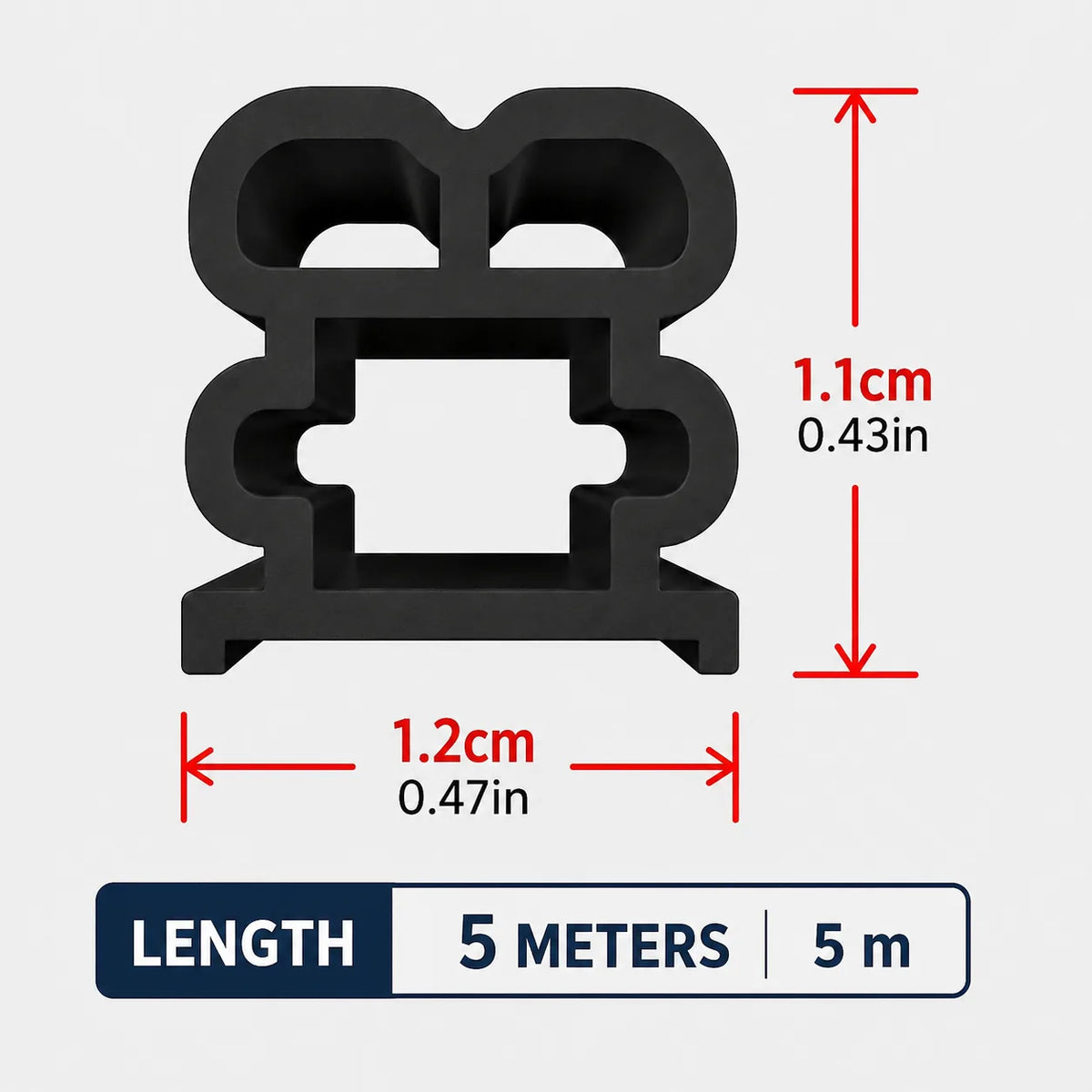Universal Car Weather Stripping, Self-Adhesive Auto Door Rubber Seal Strip