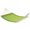 Outsunny Double Cotton Hammock Camping Swing Outdoor Garden Beach Stripe Hanging Bed with Pillow, 188 x 140 cm, 180 KG