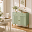 HOMCOM Modern Sideboard, Sideboard Storage Cabinet with 2 Drawers and Adjustable Shelf for Living Room, Light Green – view 9