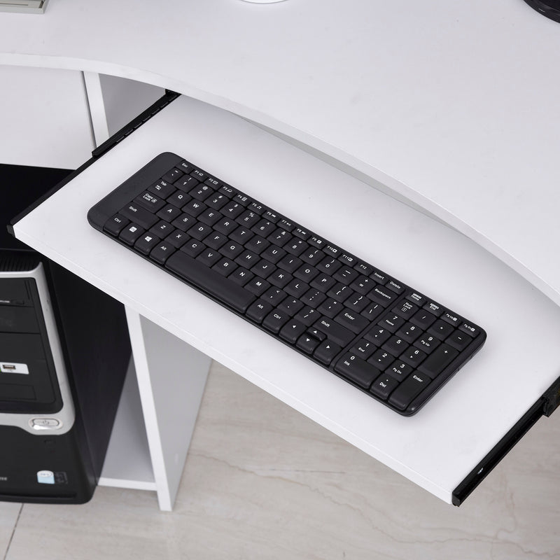 L-shaped corner desk with keyboard tray – image 9