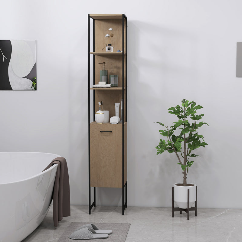 Tall 185 cm natural cabinet on legs – image 8