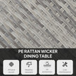 90 cm rattan garden dining table – image 4