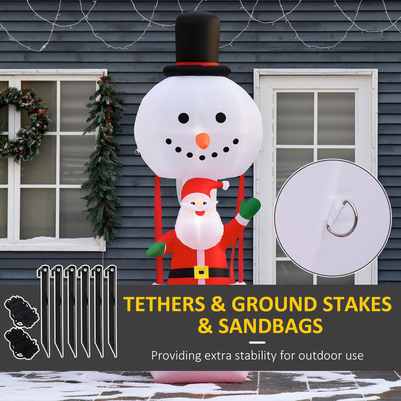 Ground stakes and tether ropes for securing the inflatable