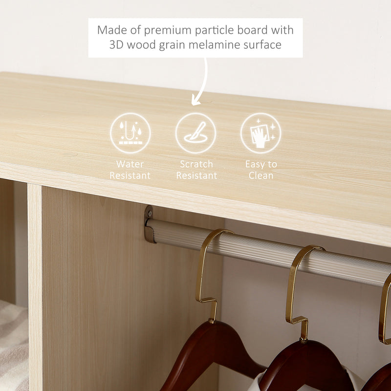 Maple open wardrobe on wheels – image 6