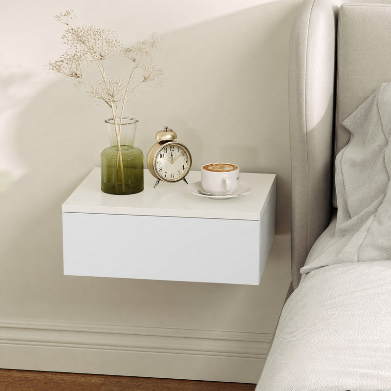 High gloss floating bedside tables – image 9