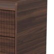 HOMCOM Elegant Two-Drawer Bedside Table - Walnut Brown – view 10