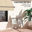 Outsunny Set of Two Foldable Outdoor Chairs - White – view 4