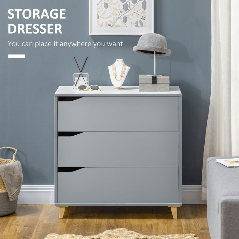 Grey 3-drawer chest – image 4