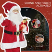 Sound and touch activation on the animated Santa