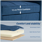 3-in-1 Single Sofa Bed, Convertible Sleeper Chair Bed - Dark Blue