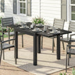 Extending aluminium garden table black – image 10