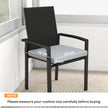 Light grey garden seat cushions set of 6 – image 3