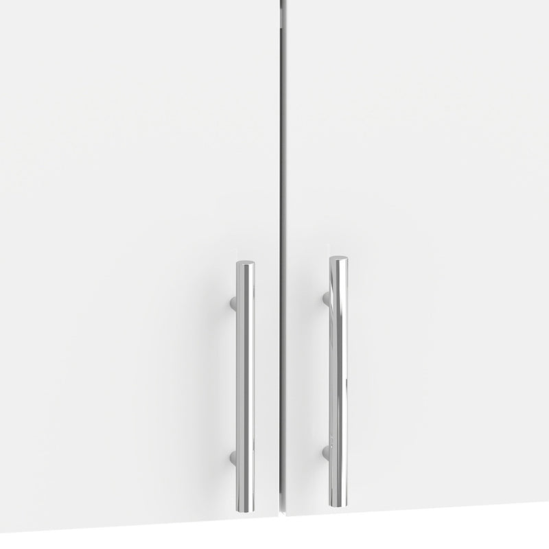 HOMCOM Bathroom Wall Cabinet, Wall-Mounted Bathroom Storage Cabinet with 2 Doors, Adjustable Shelf, High Gloss White – view 10