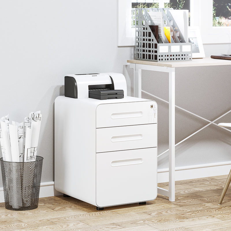 3-drawer steel filing cabinet – image 2