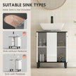 High gloss white and grey under sink cabinet – image 4