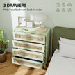 Green rattan 4-drawer chest – image 5