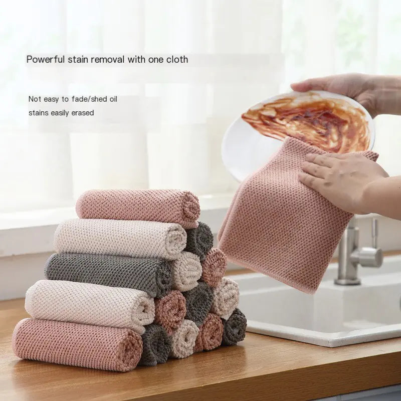 Corn Grain Dishcloth - Absorbent Kitchen Cleaning Cloth