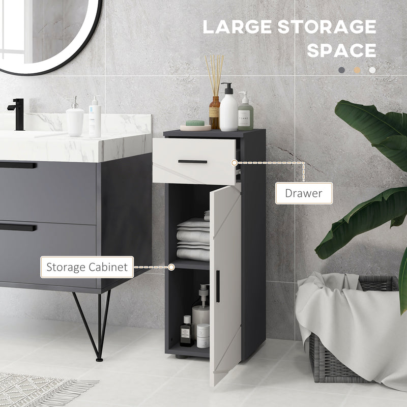 Slim grey bathroom cabinet – image 4