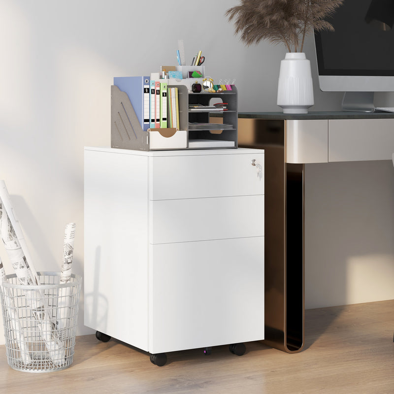 3-drawer steel filing cabinet – image 2