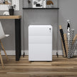 Lockable steel 3-drawer filing cabinet in white – image 9