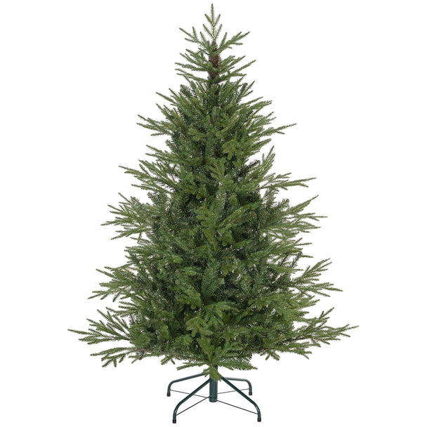 5ft extra-bushy green artificial Christmas tree on a metal base